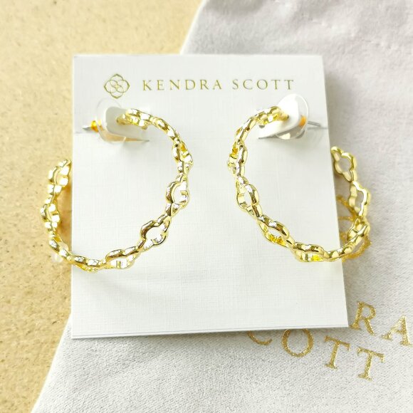 Kendra Scott Jewelry - NEW Kendra Scott Gold Abbie Hoop Earrings